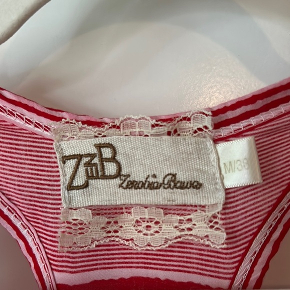 Zenobia-Bawas | Maxi Asymmetric Rouched White & Red Stripped Dress made in Italy - Picture 4 of 9